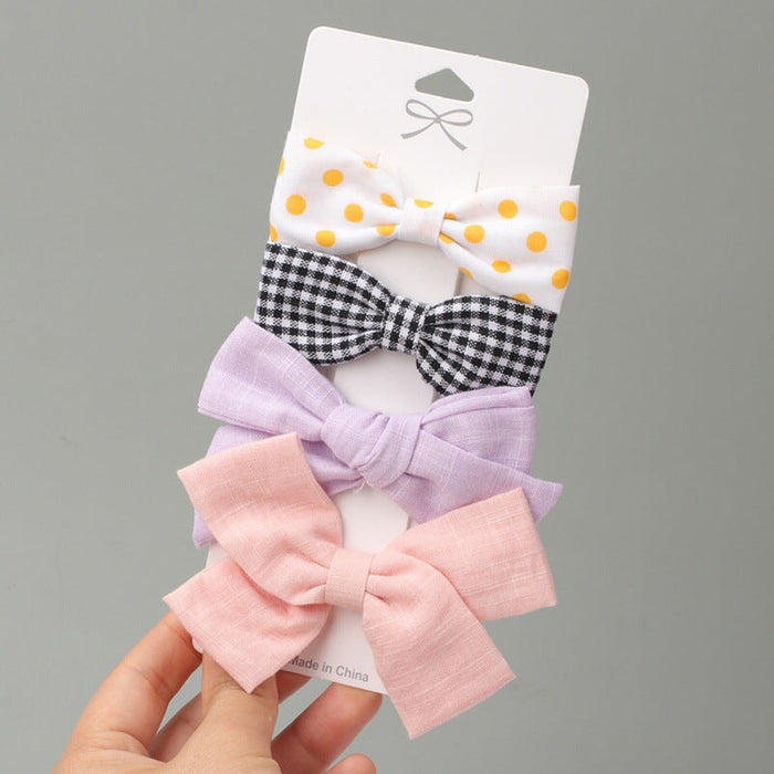 Wholesale Children's Fabric Floral Bow Hair Clip JDC-HC-Danzuo001 Hair Clips 丹左 3 Wholesale Jewelry JoyasDeChina Joyas De China