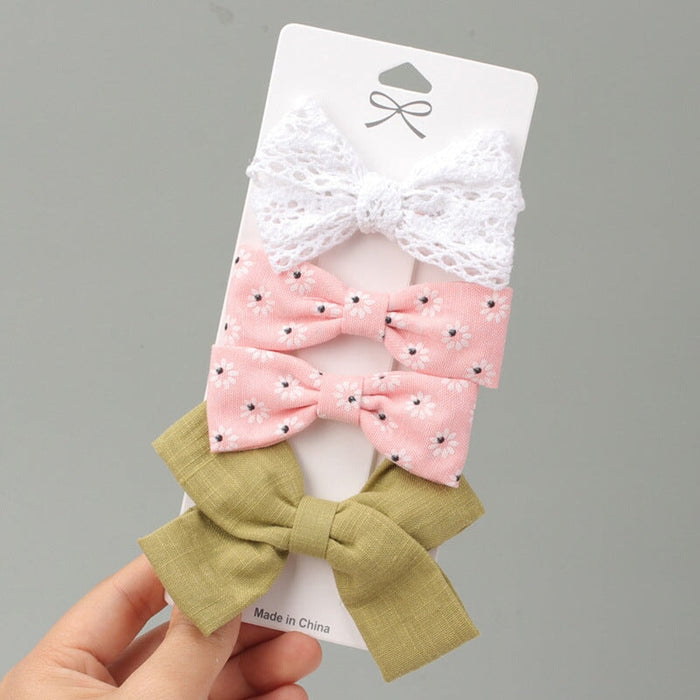 Wholesale Children's Fabric Floral Bow Hair Clip JDC-HC-Danzuo002 Hair Clips 丹左 5 Wholesale Jewelry JoyasDeChina Joyas De China