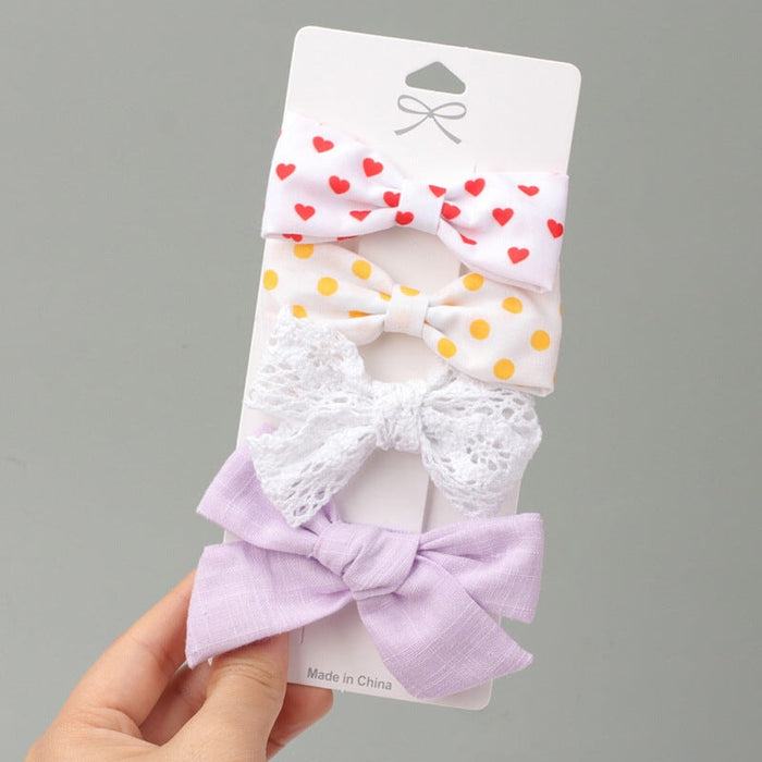 Wholesale Children's Fabric Floral Bow Hair Clip JDC-HC-Danzuo002 Hair Clips 丹左 6 Wholesale Jewelry JoyasDeChina Joyas De China