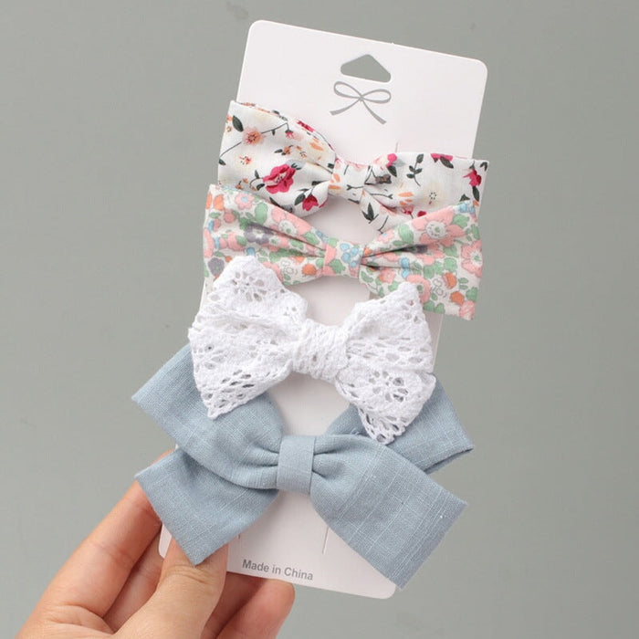 Wholesale Children's Fabric Floral Bow Hair Clip JDC-HC-Danzuo003 Hair Clips 丹左 7 Wholesale Jewelry JoyasDeChina Joyas De China