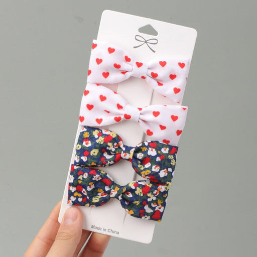 Wholesale Children's Fabric Floral Bow Hair Clip MOQ≥2 JDC-HC-Danzuo006 Hair Clips 丹左 16 MOQ2 Wholesale Jewelry JoyasDeChina Joyas De China