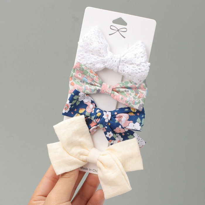 Wholesale Children's Fabric Floral Bow Hair Clip MOQ≥2 JDC-HC-Danzuo006 Hair Clips 丹左 17 MOQ2 Wholesale Jewelry JoyasDeChina Joyas De China