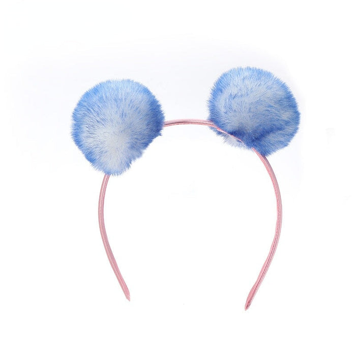 Wholesale Children's Hair Ball Imitation Rex Rabbit Hair Headband (F)JDC-HD-PRY002 Headband 彭日耀 5 Wholesale Jewelry JoyasDeChina Joyas De China