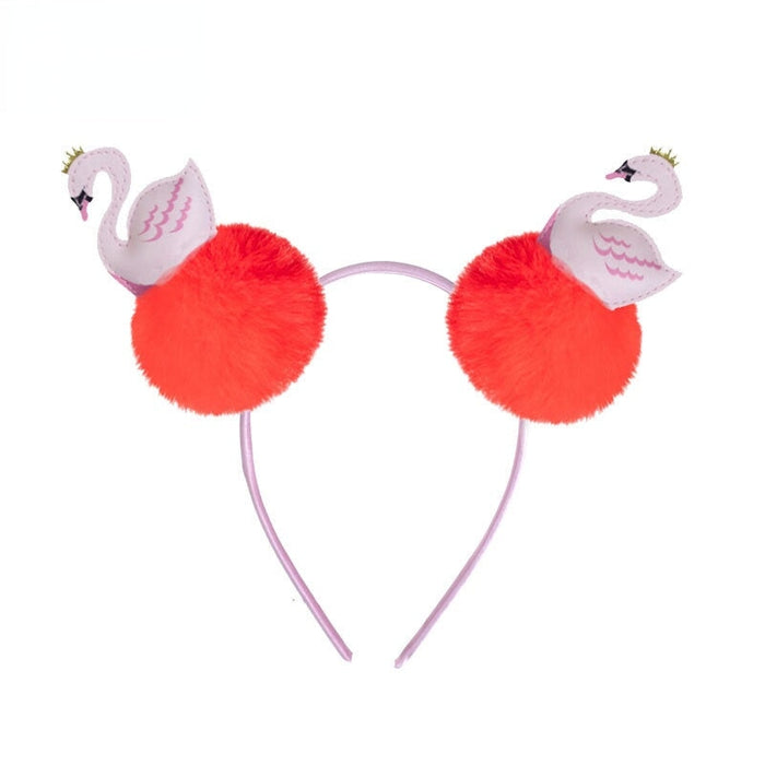 Wholesale Children's Hair Ball Imitation Rex Rabbit Hair Headband (F)JDC-HD-PRY004 Headband 彭日耀 red Wholesale Jewelry JoyasDeChina Joyas De China