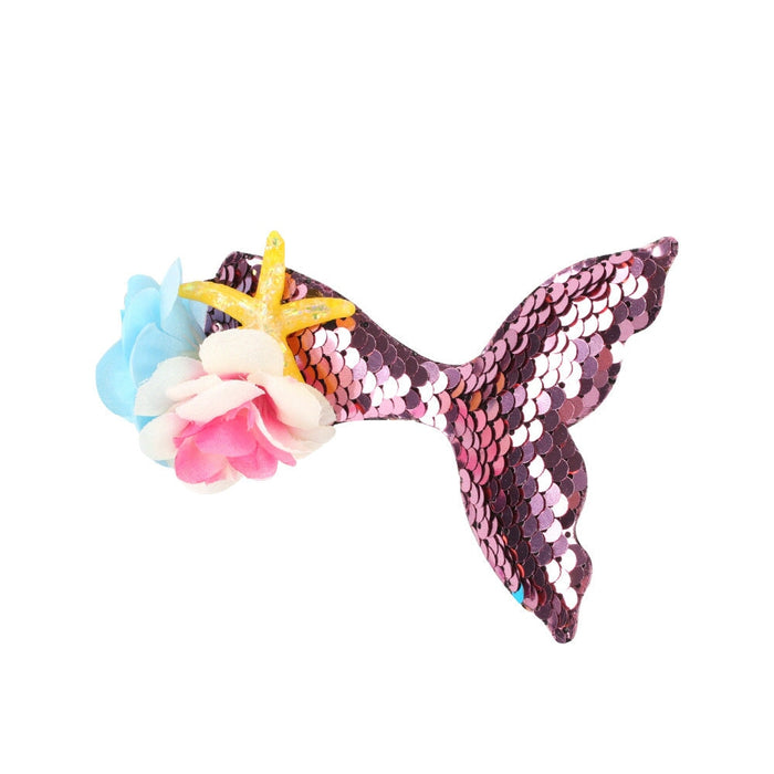 Wholesale Children's Sequin Bow Fishtail Hair Clip (F)JDC-HC-Danzuo030 Hair Clips 丹左 pink Wholesale Jewelry JoyasDeChina Joyas De China