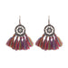 Wholesale Circle Alloy Tassel Earrings JDC-ES-ZhanY023 Earrings 展言 color Wholesale Jewelry JoyasDeChina Joyas De China