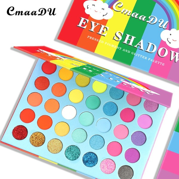 Wholesale CmaaDu 35 Colors Rainbow Matte Metal Waterproof Glitter Eyeshadow PaletteJDC-SH-Nic007 eyeshadow 尼采 Wholesale Jewelry JoyasDeChina Joyas De China