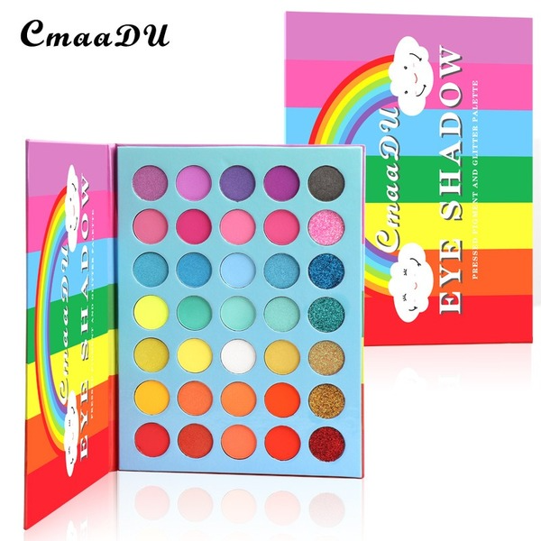 Wholesale CmaaDu 35 Colors Rainbow Matte Metal Waterproof Glitter Eyeshadow PaletteJDC-SH-Nic007 eyeshadow 尼采 Wholesale Jewelry JoyasDeChina Joyas De China