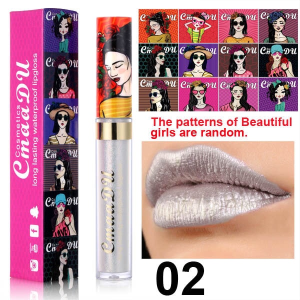 Wholesale CmaaDu Beauty Girl Symphony Chameleon Rhinestone Glitter Lip Gloss Lipstick JDC-MK-Nic009 lipstick 尼采 02 Wholesale Jewelry JoyasDeChina Joyas De China