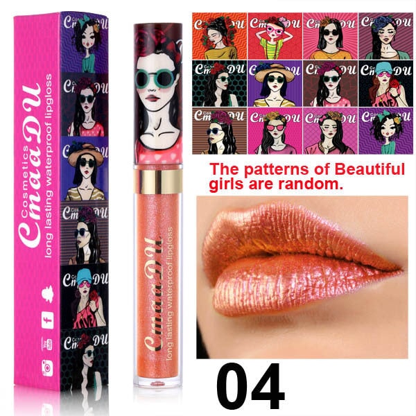 Wholesale CmaaDu Beauty Girl Symphony Chameleon Rhinestone Glitter Lip Gloss Lipstick JDC-MK-Nic009 lipstick 尼采 04 Wholesale Jewelry JoyasDeChina Joyas De China