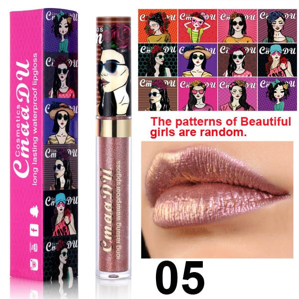 Wholesale CmaaDu Beauty Girl Symphony Chameleon Rhinestone Glitter Lip Gloss Lipstick JDC-MK-Nic009 lipstick 尼采 05 Wholesale Jewelry JoyasDeChina Joyas De China