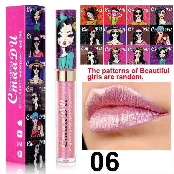 Wholesale CmaaDu Beauty Girl Symphony Chameleon Rhinestone Glitter Lip Gloss Lipstick JDC-MK-Nic009 lipstick 尼采 06 Wholesale Jewelry JoyasDeChina Joyas De China