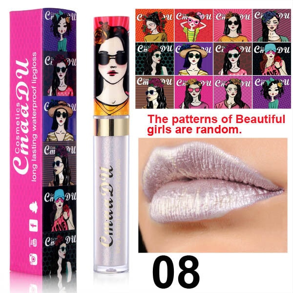 Wholesale CmaaDu Beauty Girl Symphony Chameleon Rhinestone Glitter Lip Gloss Lipstick JDC-MK-Nic009 lipstick 尼采 08 Wholesale Jewelry JoyasDeChina Joyas De China