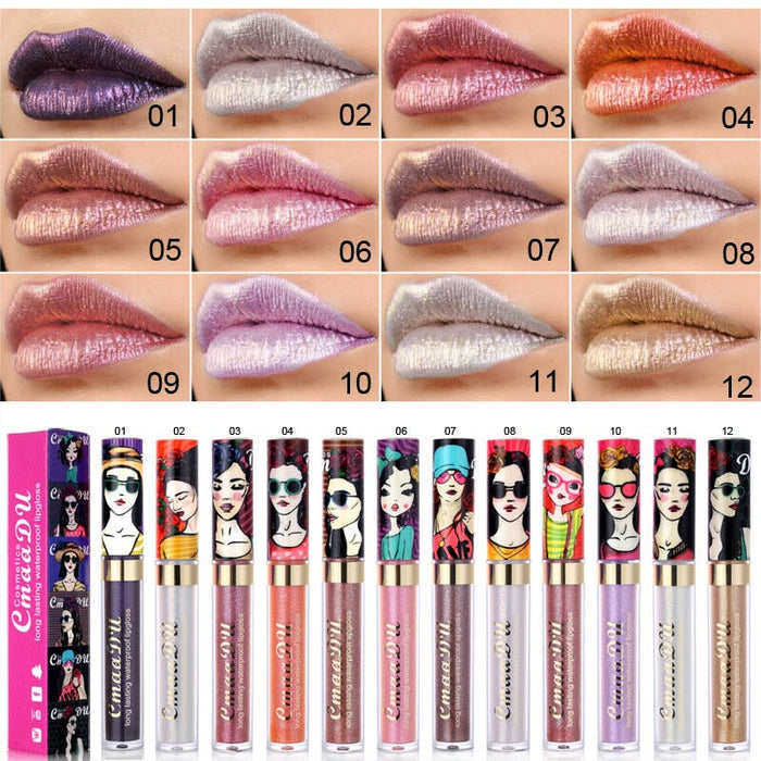 Wholesale CmaaDu Beauty Girl Symphony Chameleon Rhinestone Glitter Lip Gloss Lipstick JDC-MK-Nic009 lipstick 尼采 Wholesale Jewelry JoyasDeChina Joyas De China