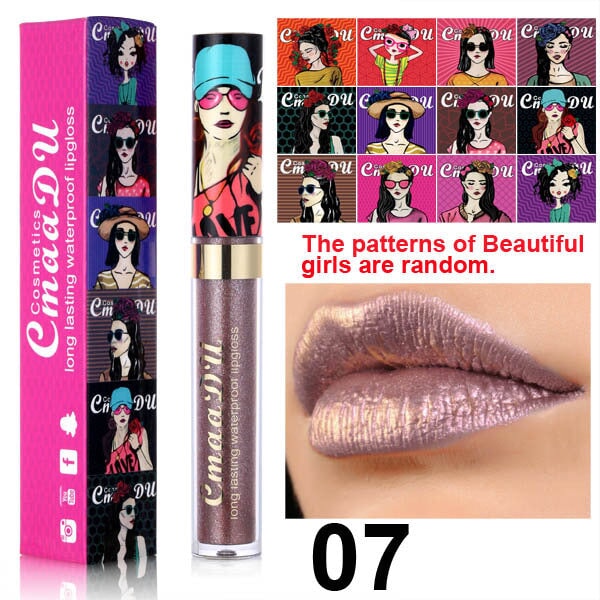 Wholesale CmaaDu Beauty Girl Symphony Chameleon Rhinestone Glitter Lip Gloss Lipstick JDC-MK-Nic009 lipstick 尼采 Wholesale Jewelry JoyasDeChina Joyas De China