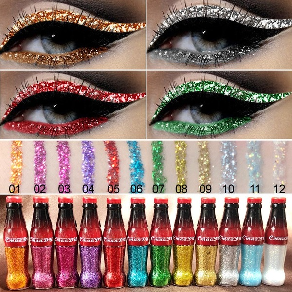 Wholesale CmaaDu Color Glitter Glitter Glitter Powder Liquid Eyeliner JDC-EY-Nic008 eyeliner 尼采 Wholesale Jewelry JoyasDeChina Joyas De China