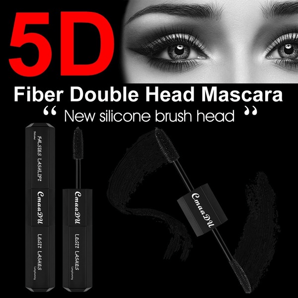 Wholesale CmaaDu Large Capacity 20ml Ultra Black Double Head Mascara Silicone Brush Head JDC-MA-Nic004 mascara 尼采 Wholesale Jewelry JoyasDeChina Joyas De China