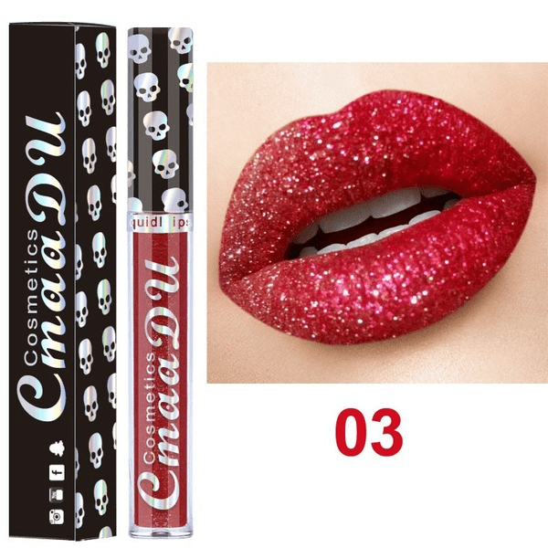 Wholesale CmaaDu Laser Skull Rhinestone Illusion Lip Gloss Lipstick JDC-MK-Nic011 lipstick 尼采 Wholesale Jewelry JoyasDeChina Joyas De China