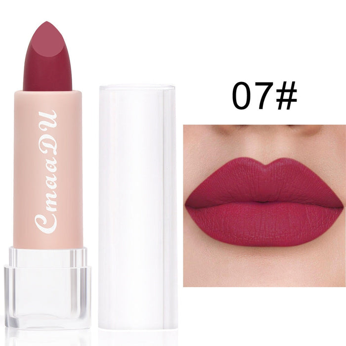 Wholesale CmaaDu Lipstick 15 Colors Lip Gloss New Matte Moisturizing Waterproof JDC-MK-Nic007 lipstick 尼采 07 Wholesale Jewelry JoyasDeChina Joyas De China