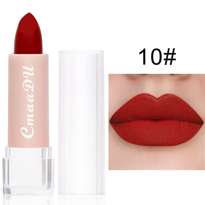 Wholesale CmaaDu Lipstick 15 Colors Lip Gloss New Matte Moisturizing Waterproof JDC-MK-Nic007 lipstick 尼采 10 Wholesale Jewelry JoyasDeChina Joyas De China