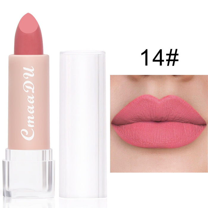 Wholesale CmaaDu Lipstick 15 Colors Lip Gloss New Matte Moisturizing Waterproof JDC-MK-Nic007 lipstick 尼采 14 Wholesale Jewelry JoyasDeChina Joyas De China