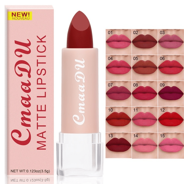 Wholesale CmaaDu Lipstick 15 Colors Lip Gloss New Matte Moisturizing Waterproof JDC-MK-Nic007 lipstick 尼采 Wholesale Jewelry JoyasDeChina Joyas De China