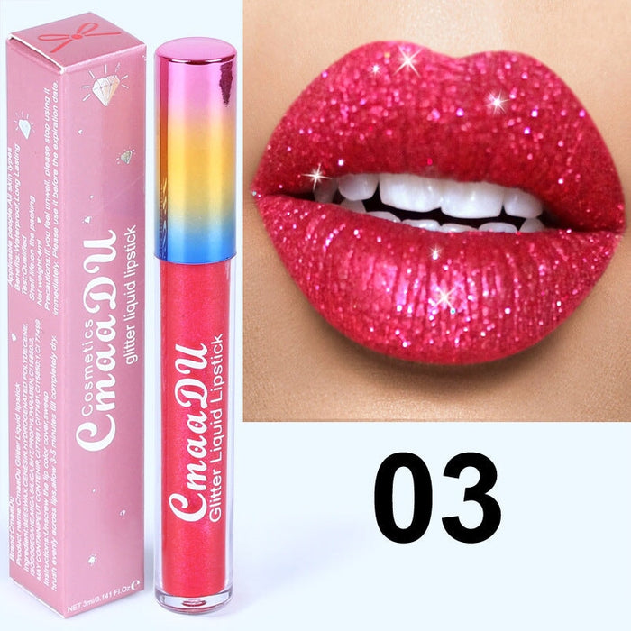 Wholesale CmaaDu Rhinestone Symphony Shiny Matte Metallic Lip Gloss Lipstick JDC-MK-Nic008 lipstick 妮彩 03 Wholesale Jewelry JoyasDeChina Joyas De China