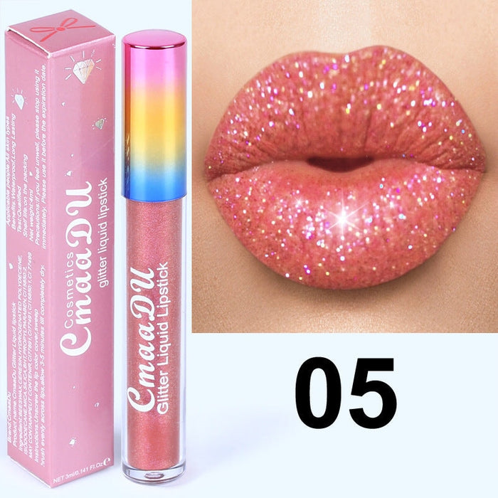 Wholesale CmaaDu Rhinestone Symphony Shiny Matte Metallic Lip Gloss Lipstick JDC-MK-Nic008 lipstick 妮彩 05 Wholesale Jewelry JoyasDeChina Joyas De China