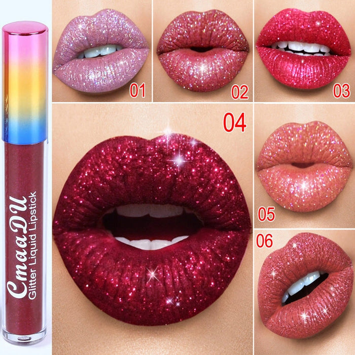 Wholesale CmaaDu Rhinestone Symphony Shiny Matte Metallic Lip Gloss Lipstick JDC-MK-Nic008 lipstick 妮彩 Wholesale Jewelry JoyasDeChina Joyas De China