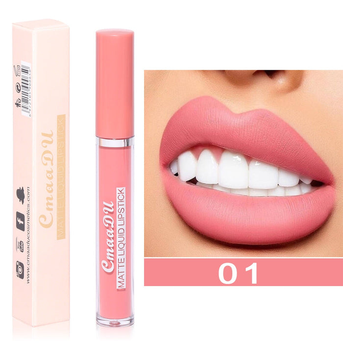 Wholesale CmaaDu10 Color Matte Lipstick Non-stick Cup Long Lasting Waterproof Liquid Lip Gloss JDC-MK-Nic014 lipstick 尼采 01 Wholesale Jewelry JoyasDeChina Joyas De China