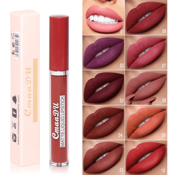 Wholesale CmaaDu10 Color Matte Lipstick Non-stick Cup Long Lasting Waterproof Liquid Lip Gloss JDC-MK-Nic014 lipstick 尼采 Wholesale Jewelry JoyasDeChina Joyas De China