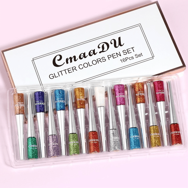 Wholesale CmaaDu16 Color Set Bright Glitter Glitter Glitter Powder Eyeliner JDC-EY-Nic003 eyeliner 尼采 Wholesale Jewelry JoyasDeChina Joyas De China