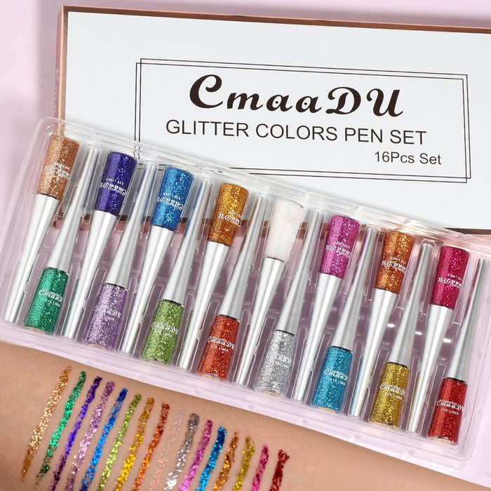 Wholesale CmaaDu16 Color Set Bright Glitter Glitter Glitter Powder Eyeliner JDC-EY-Nic003 eyeliner 尼采 Suit Wholesale Jewelry JoyasDeChina Joyas De China