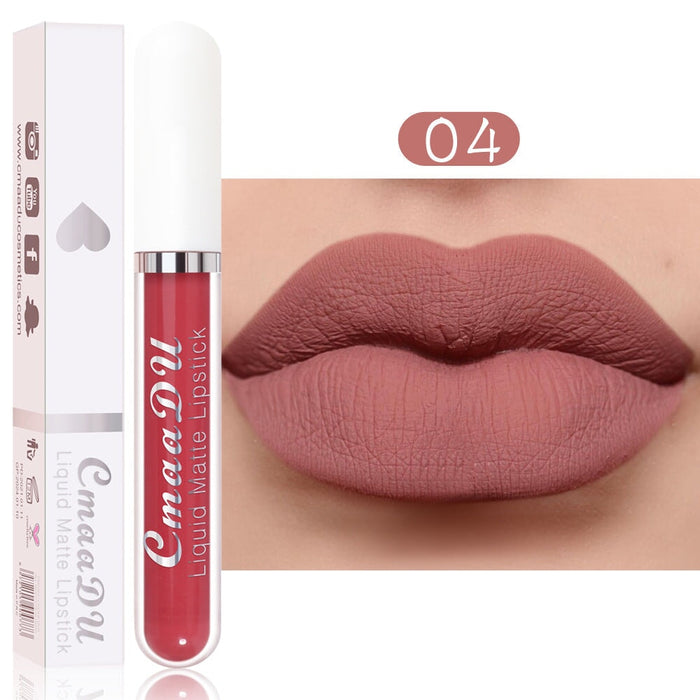 Wholesale CmaaDu18 Color Lipstick Matte Non-stick Cup Waterproof Long Lasting Lip Gloss JDC-MK-Nic001 lipstick 尼采 04 Wholesale Jewelry JoyasDeChina Joyas De China