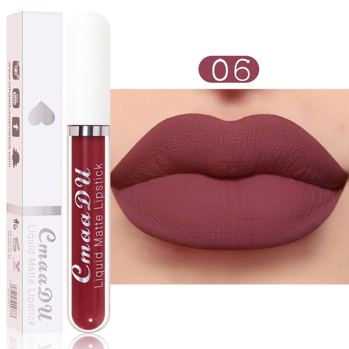 Wholesale CmaaDu18 Color Lipstick Matte Non-stick Cup Waterproof Long Lasting Lip Gloss JDC-MK-Nic001 lipstick 尼采 06 Wholesale Jewelry JoyasDeChina Joyas De China