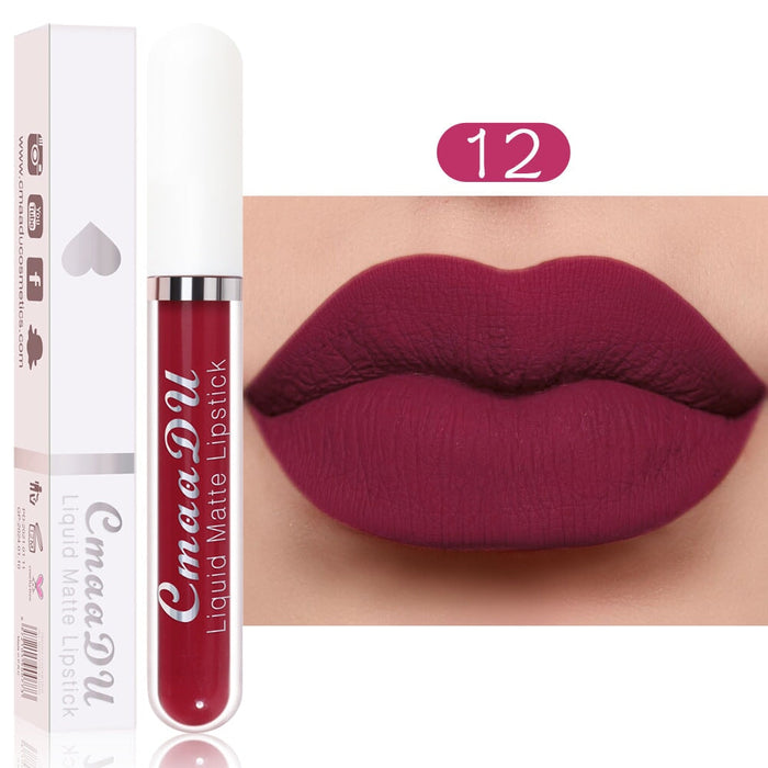 Wholesale CmaaDu18 Color Lipstick Matte Non-stick Cup Waterproof Long Lasting Lip Gloss JDC-MK-Nic001 lipstick 尼采 12 Wholesale Jewelry JoyasDeChina Joyas De China