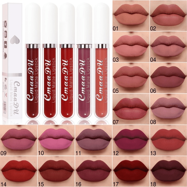 Wholesale CmaaDu18 Color Lipstick Matte Non-stick Cup Waterproof Long Lasting Lip Gloss JDC-MK-Nic001 lipstick 尼采 Wholesale Jewelry JoyasDeChina Joyas De China