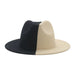 Wholesale color block wool felt hat flat brim jazz hat JDC-FH-Guanchuan002 Fashionhat 冠川 Wholesale Jewelry JoyasDeChina Joyas De China