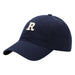 Wholesale Color Soft Top R Letter Cotton Baseball Hat JDC-FH-SiLi005 Fashionhat 思黎 Navy adjustable Wholesale Jewelry JoyasDeChina Joyas De China