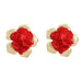 Wholesale colorful fabric flower earrings JDC-ES-RXV002 Earrings JoyasDeChina red Wholesale Jewelry JoyasDeChina Joyas De China