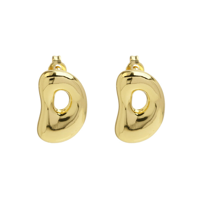 Wholesale copper plated 18k real gold bubble balloon 26 English letter earrings Earrings JoyasDeChina D Wholesale Jewelry JoyasDeChina Joyas De China