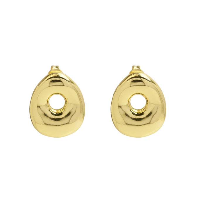 Wholesale copper plated 18k real gold bubble balloon 26 English letter earrings Earrings JoyasDeChina O Wholesale Jewelry JoyasDeChina Joyas De China