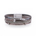 Wholesale Cross Rhinestone Leather Magnetic Buckle Bracelet JDC-BT-DHJ019 Bracelet 邓会君 Wholesale Jewelry JoyasDeChina Joyas De China