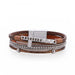 Wholesale Cross Rhinestone Leather Magnetic Buckle Bracelet JDC-BT-DHJ019 Bracelet 邓会君 Wholesale Jewelry JoyasDeChina Joyas De China