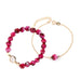 Wholesale Crystal Stone Tiger Eye Bracelet JDC-BT-Weiy011 Bracelet 唯逸 rose red Wholesale Jewelry JoyasDeChina Joyas De China