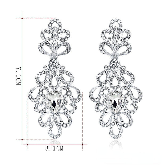 Wholesale cutout diamond-set alloy stud earrings JDC-ES-GSDB011 Earrings 丹比华比 Wholesale Jewelry JoyasDeChina Joyas De China