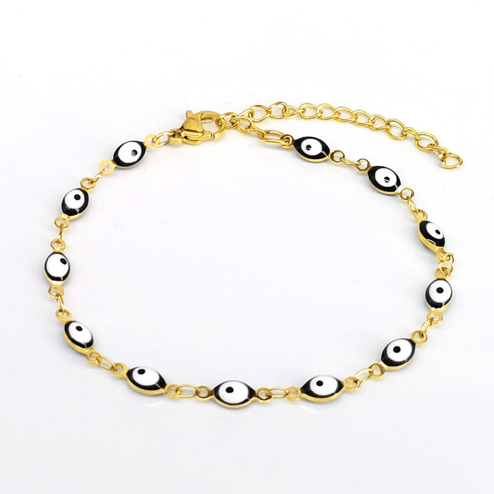 Wholesale Devil's Eye 304 Stainless Steel 18k Gold Plated Bracelet JDC-BT-Aimi002 Bracelet 爱米 Wholesale Jewelry JoyasDeChina Joyas De China