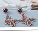 Wholesale diamond butterfly alloy earrings JDC-ES-LIUM041 Earrings 榴芒 Wholesale Jewelry JoyasDeChina Joyas De China