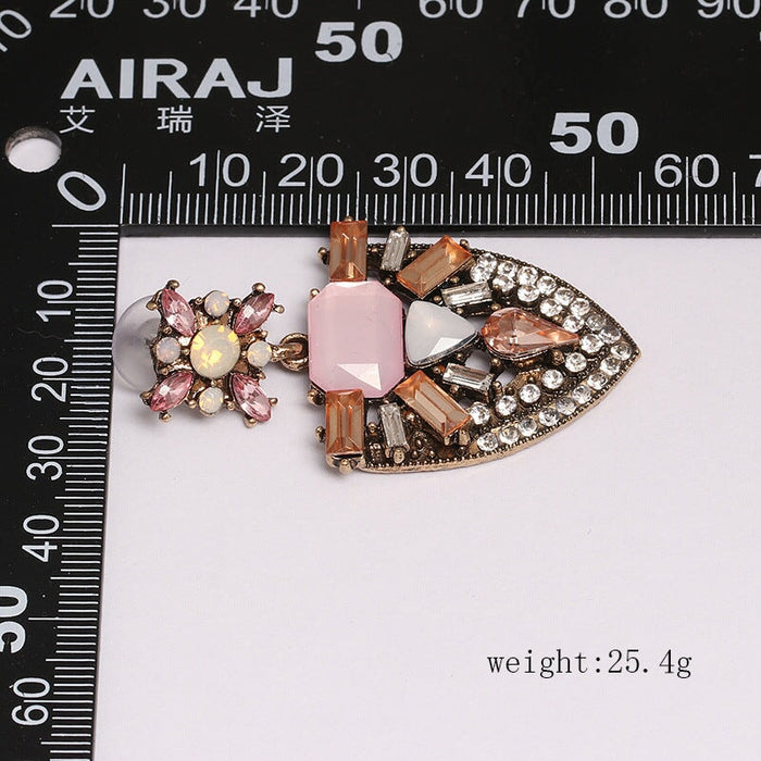 Wholesale diamond gem earrings JDC-ES-LIUM025 Earrings 榴芒 Wholesale Jewelry JoyasDeChina Joyas De China