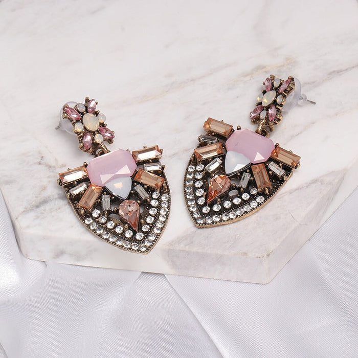 Wholesale diamond gem earrings JDC-ES-LIUM025 Earrings 榴芒 Wholesale Jewelry JoyasDeChina Joyas De China